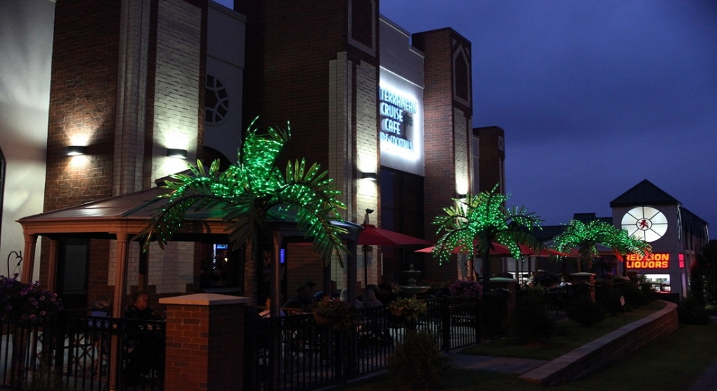 Patio at night